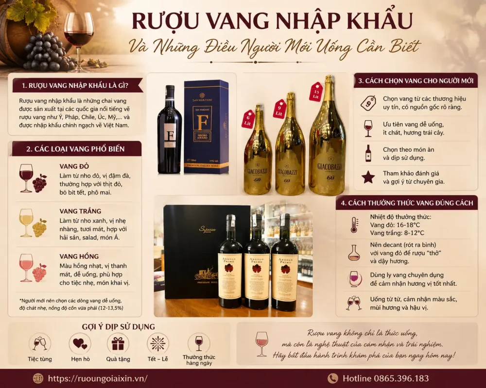 Rượu Vang Nhập Khẩu Và Những Điều Người Mới Uống Cần Biết 1 Rượu Vang Nhập Khẩu Và Những Điều Người Mới Uống Cần Biết